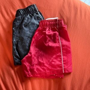 Kids Red and Black Checkered Shorts